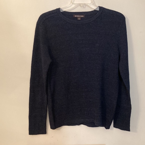 Michael Kors navy cotton blend sweater size medium - Picture 2 of 6